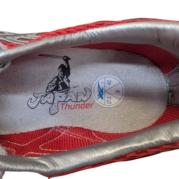 ASICS Japan Thunder Track Spikes Men’s 9 Red Silver Sprint Running Shoes - Picture 4 of 5